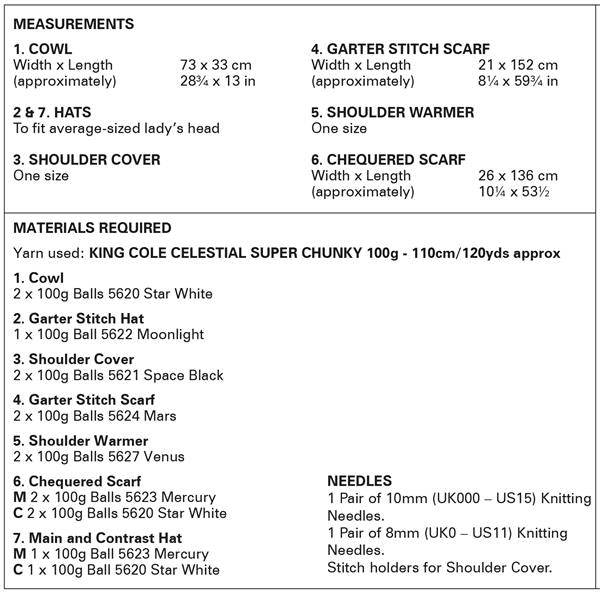 king Cole 6069  Accessories  Super chunky