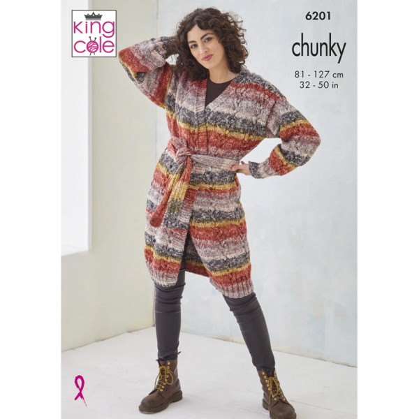 King Cole Chunky Pattern – 6201 Jacket & Waistcoat