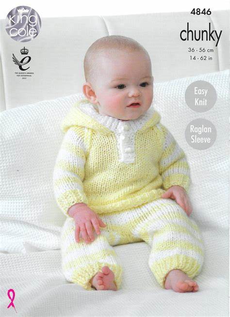 King Cole Easy to follow Hoody, Pants and Hat 4846 Chunky