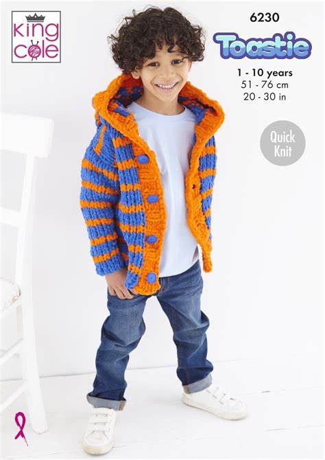 King Cole 6230 Childs Cardigan and Hooded Jacket