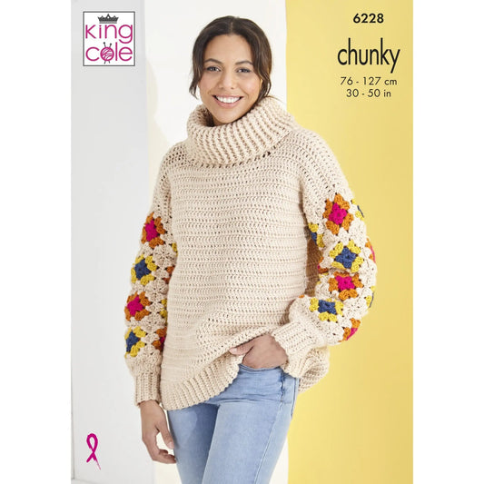 King Cole Crochet Pattern 6228 Chunky