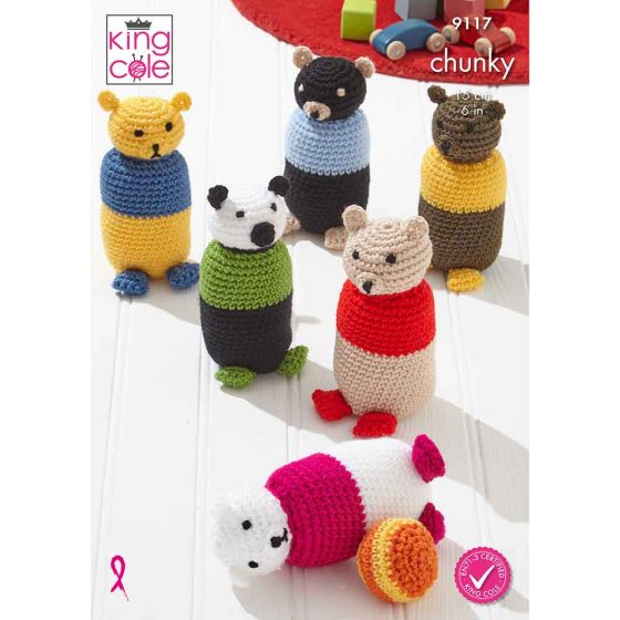 King Cole Crochet Pattern - 9117