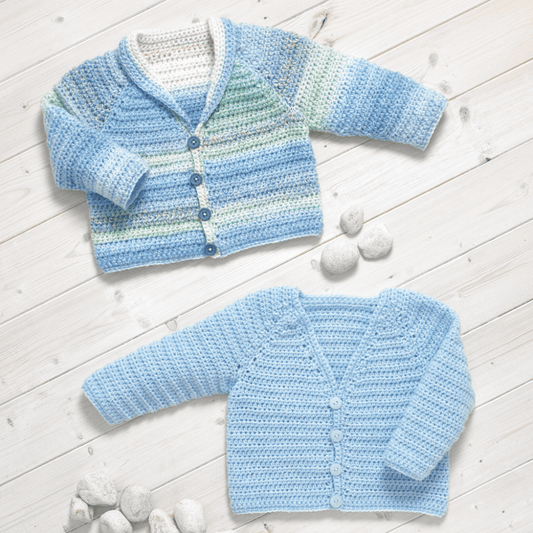 James C Brett JB737  Baby Cardigans - Crochet -  Double Knitting