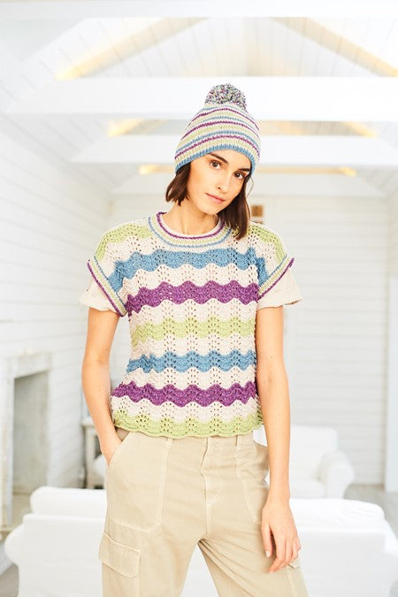 Stylecraft Knitting Pattern 10059 Double Knit Sweater Hat and Tank Top