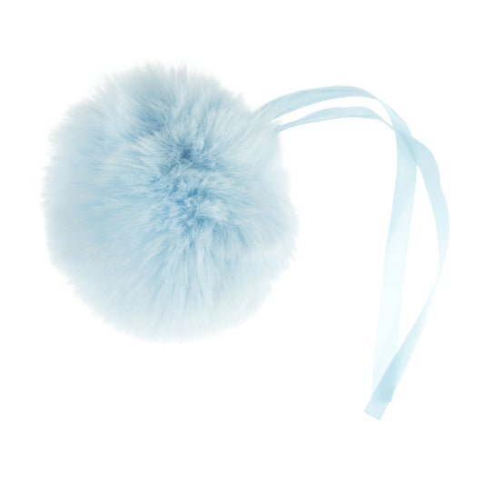 Pom Pom - faux fur 11cm with ribbon