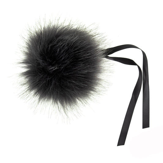 Pom Pom - faux fur 11cm with ribbon