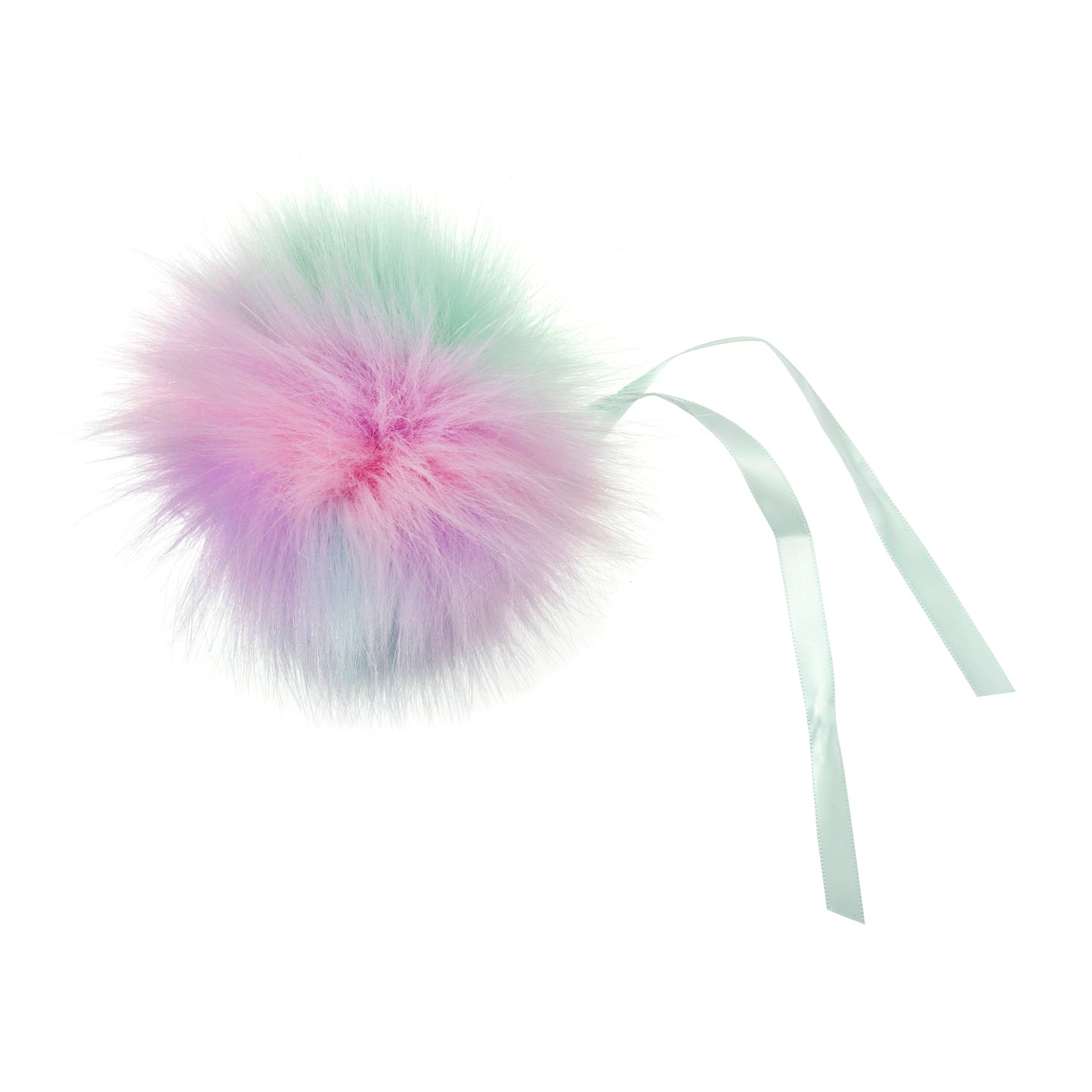 Pom Pom - faux fur 11cm with ribbon