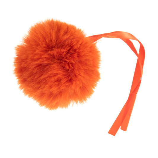 Pom Pom - faux fur 11cm with ribbon