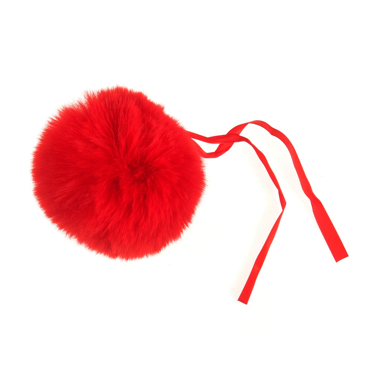 Pom Pom - faux fur 11cm with ribbon