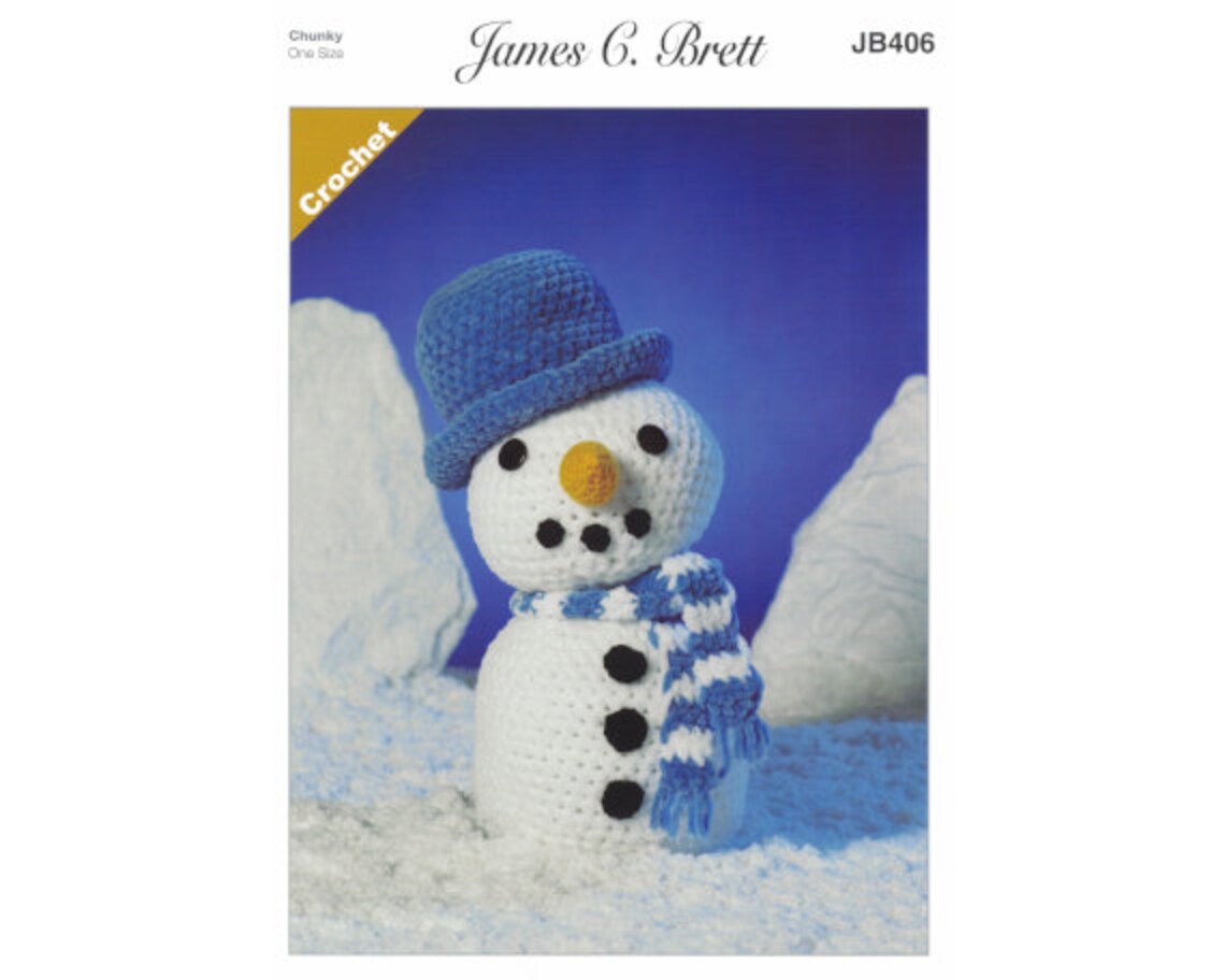 Crochet Pattern Snowman James C Brett Chunky JB406