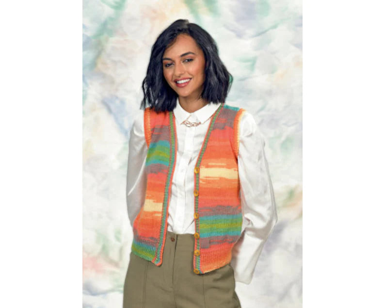 James C Brett JB867 Ladies Waistcoat and Cardigan Double Knitting