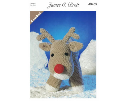 Crochet Pattern Reindeer James C Brett Chunky JB405