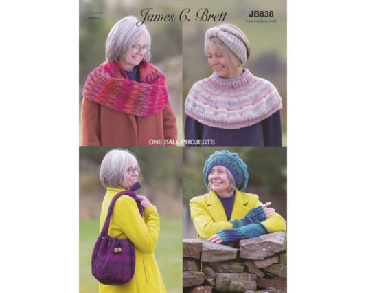 James C Brett Knitting Pattern JB838 Chunky