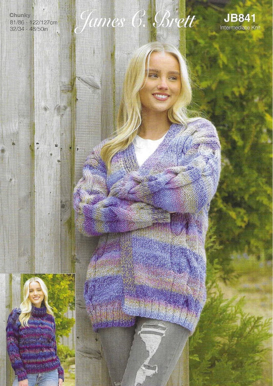 James C Brett Knitting Pattern JB841 Chunky