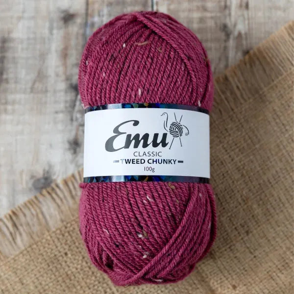 Emu Classic Tweed Chunky - Deep Rose