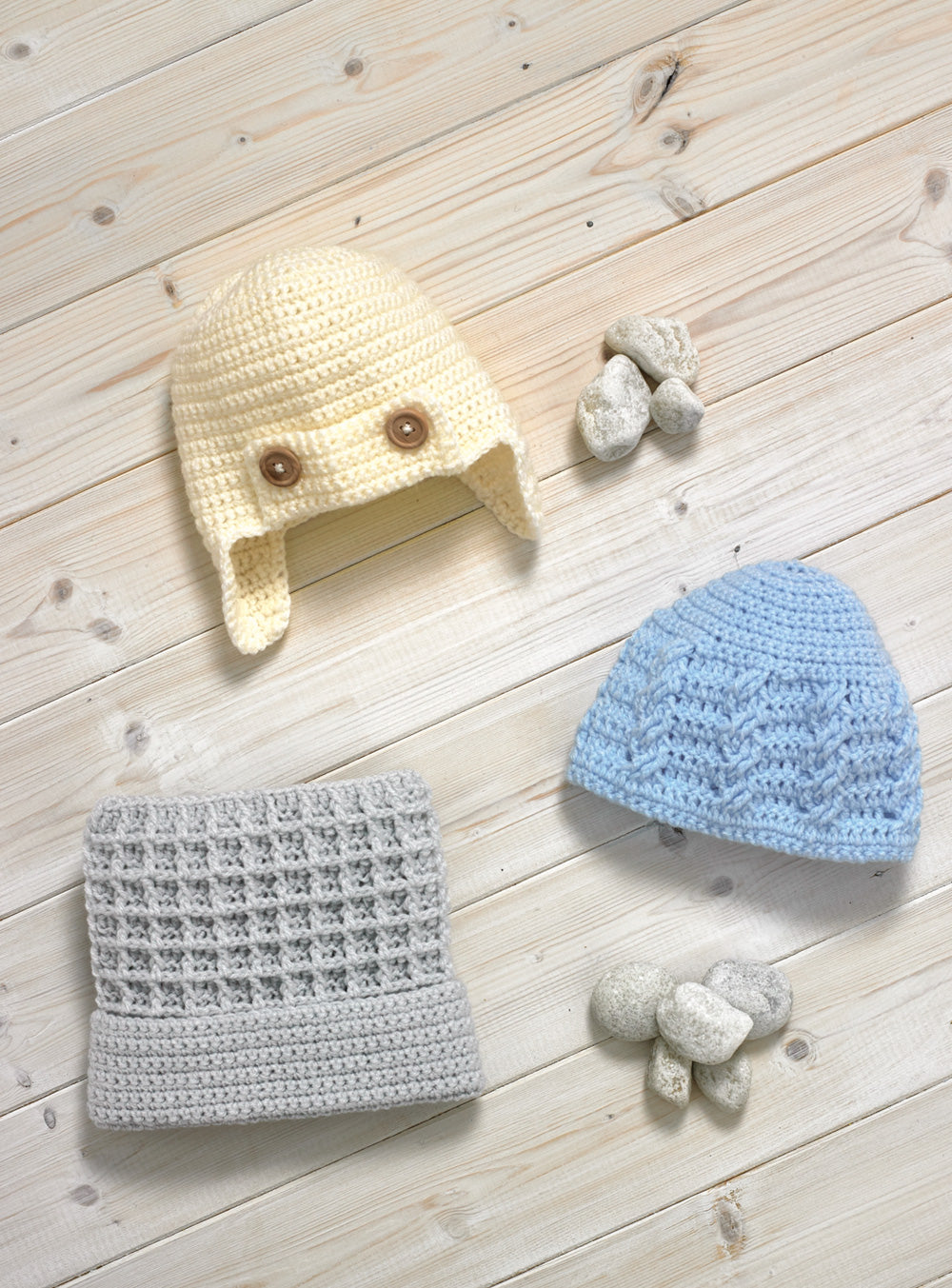 James C Brett JB704  Baby Hats - Crochet -  Double Knitting