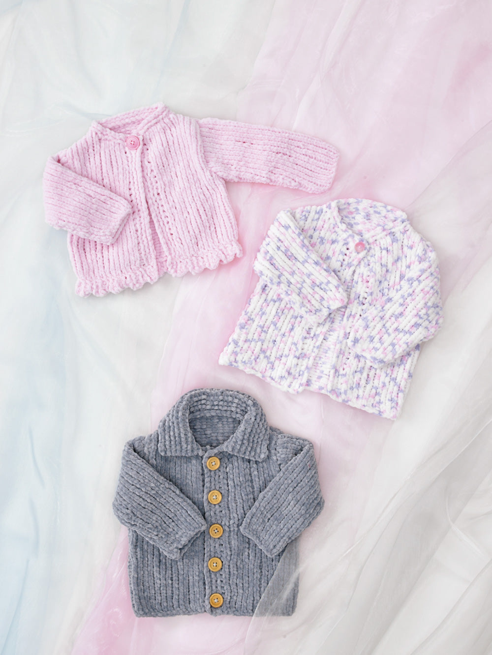 James c Brett Knitting Pattern Baby Cardigans - Chunky