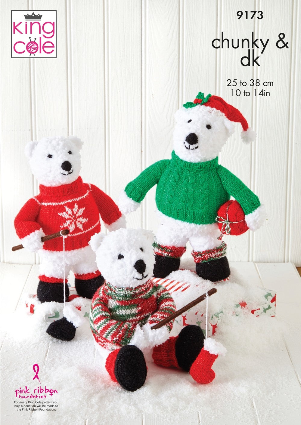 King Cole Knitting Pattern - Polar Bears