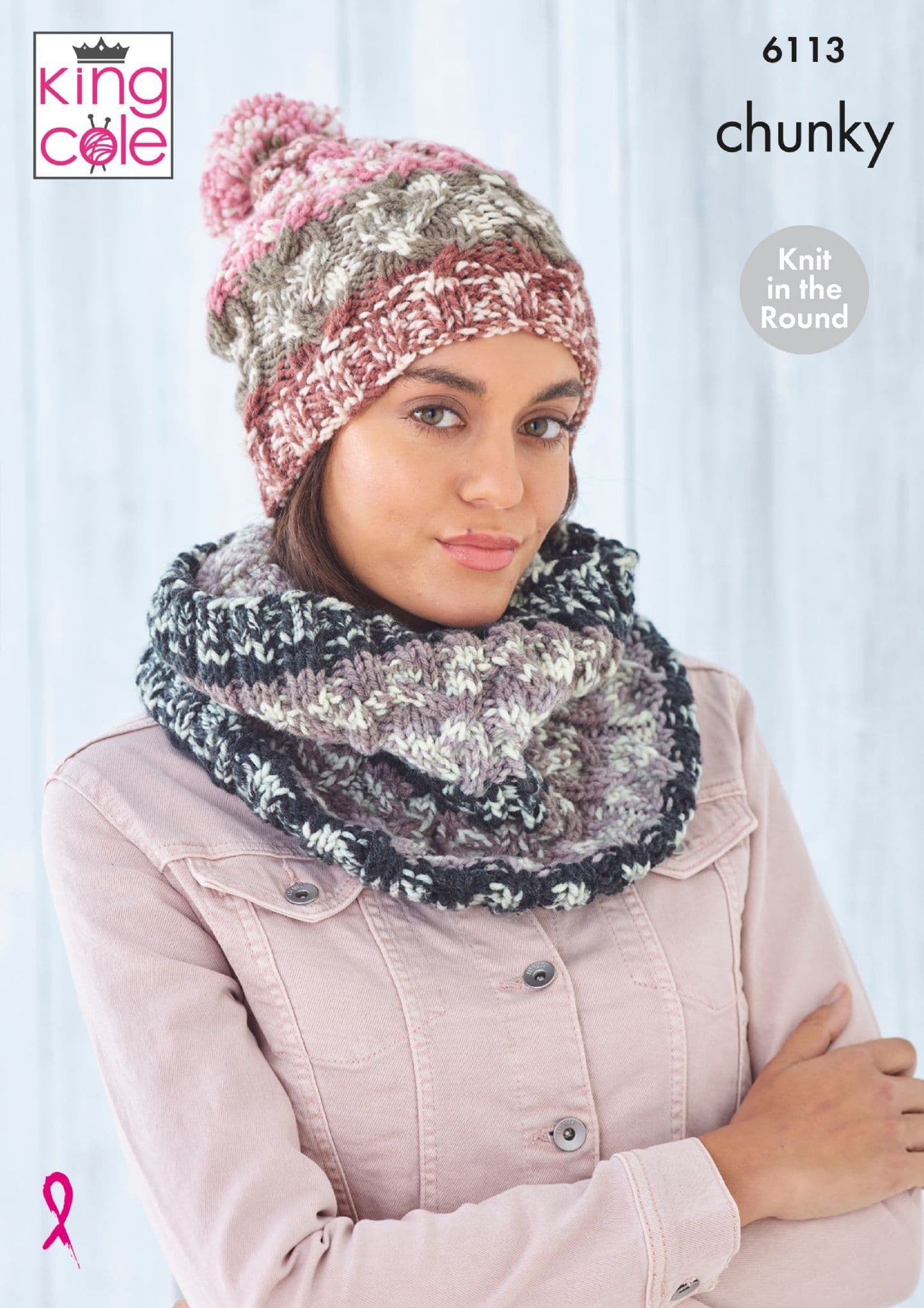 King Cole Chunky Knitting Pattern - 6113 Hats, Snoods, Scarf & Fingerless Gloves