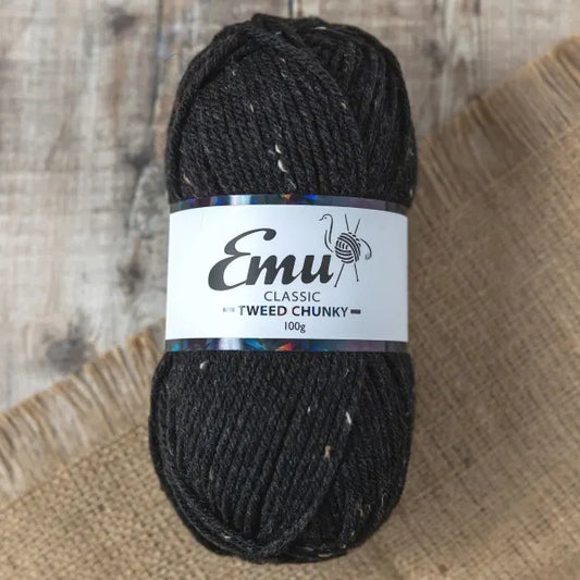 Emu Classic Tweed Chunky - Black