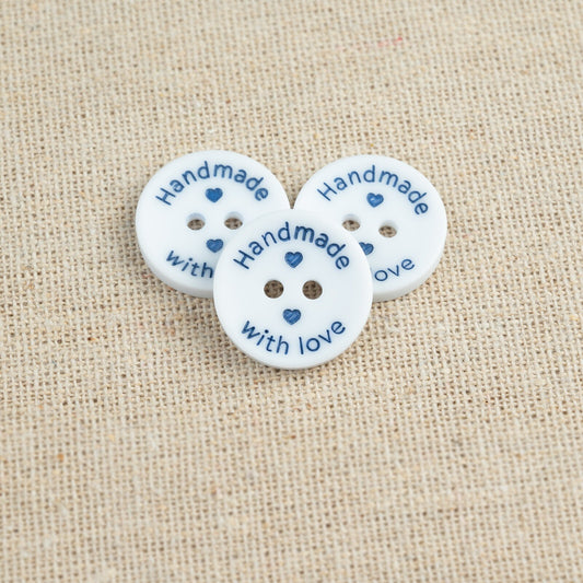 Buttons Handmade With Love 15mm