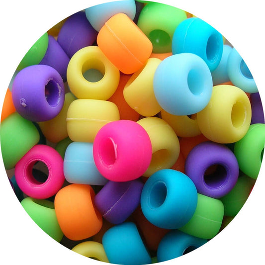 Beads Assorted Solid Pony Plastic