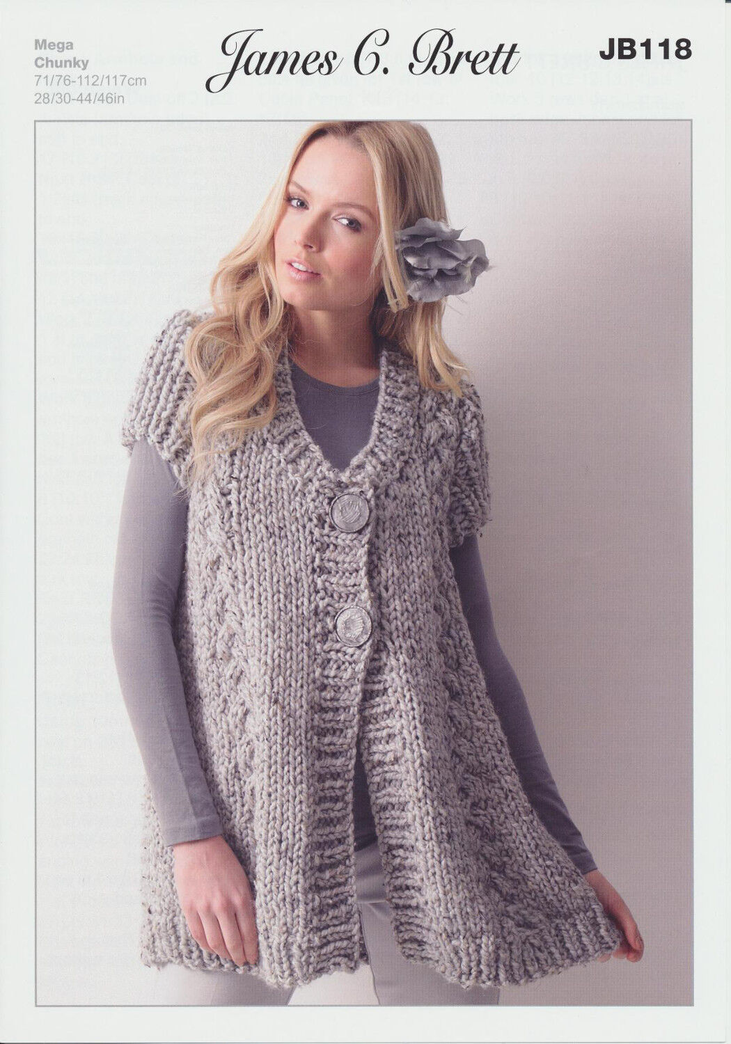 James C Brett Knitting Pattern JB118 Mega Chunky