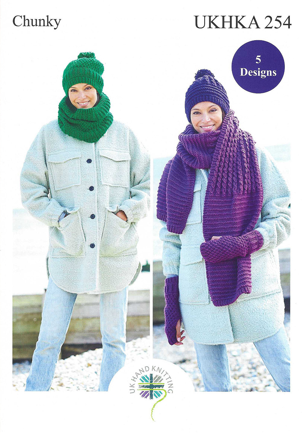 UKHKA 254 Knitting Pattern Ladies Accessories - Chunky