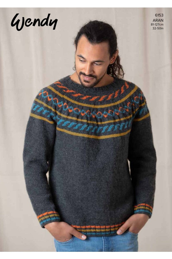 Wendy 6153 Knitting Pattern Aran