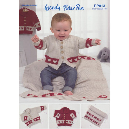 Wendy Peter Pan PP013 Baby Cardigans and Blanket - Double Knitting