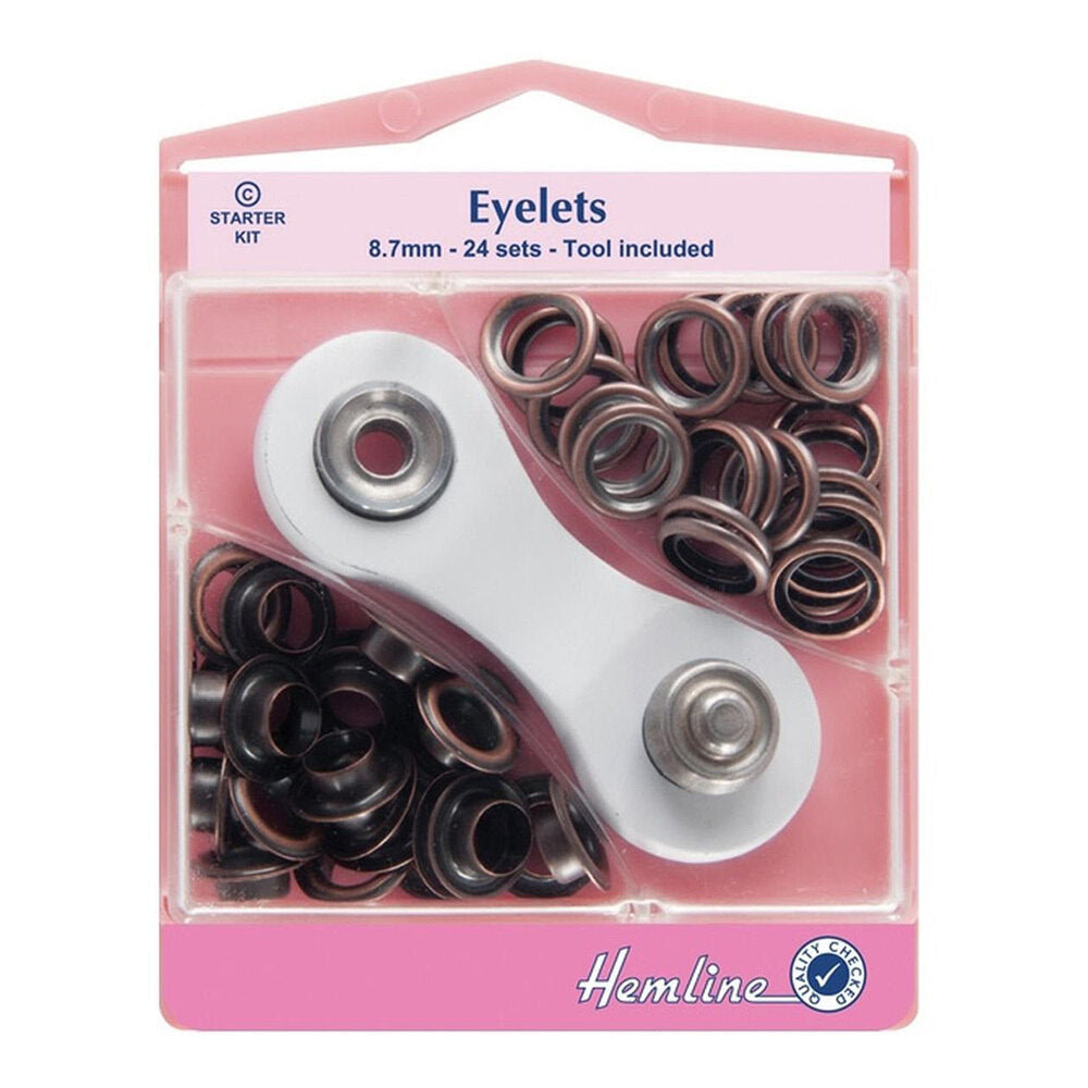 Hemline Eyelet Starter Kit 8.7mm Bronze