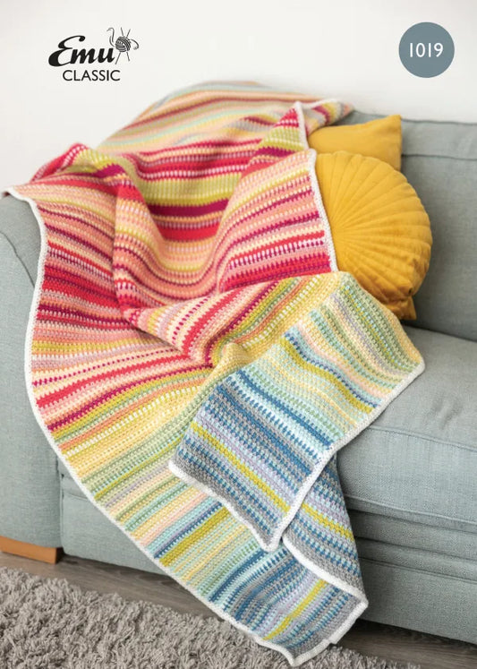 Emu Crochet Pattern Crochet Temperature Blanket DK (1019)