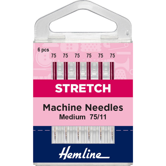 Hemline Stretch Medium 75/11 Machine Needles 6pcs