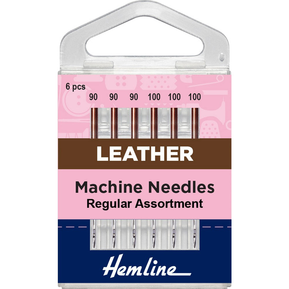 Hemline Leather Assortment 3x 90/14 & 3x 100/16 Machine Needles 6pcs~