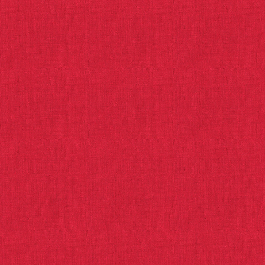 100% Cotton Linen Texture - Red by Makower