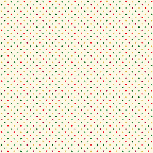 100% Cotton Multi-Spot - Christmas  by Makower