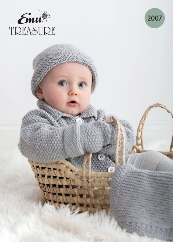 Emu Knitting Pattern Baby Set DK (2007)