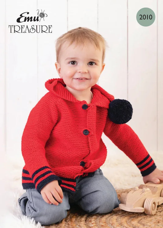 Emu Knitting Pattern Child's Pom Pom Hooded Jacket DK (2010)