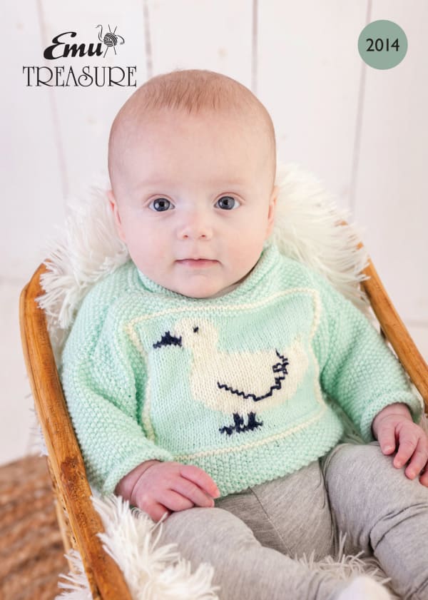 Emu Knitting Pattern Little Duck Baby Sweater  DK (2014)