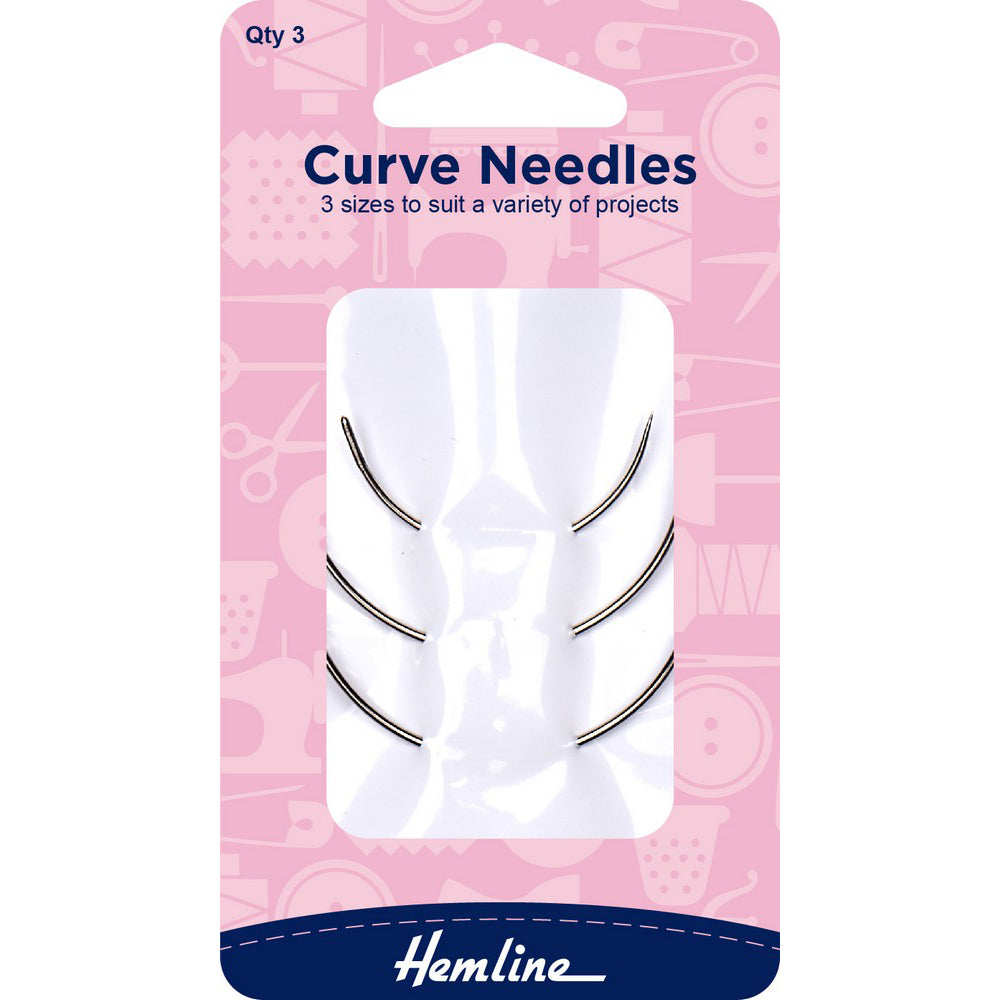 Hemline Curve Hand Sewing Needles 3pcs~