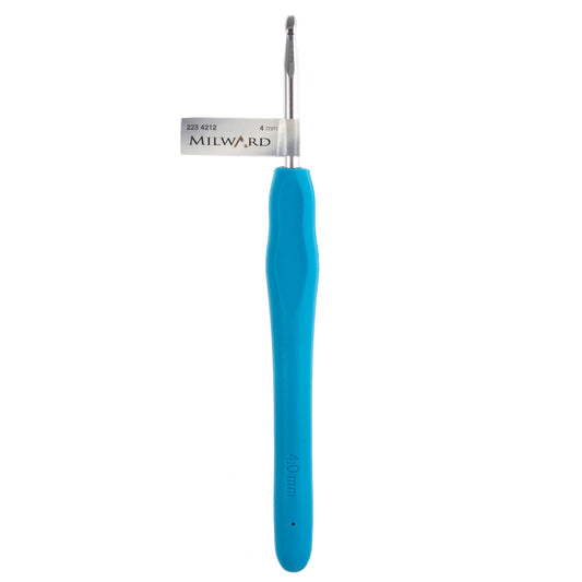 Milward Soft Grip Crochet hook 4mm blue