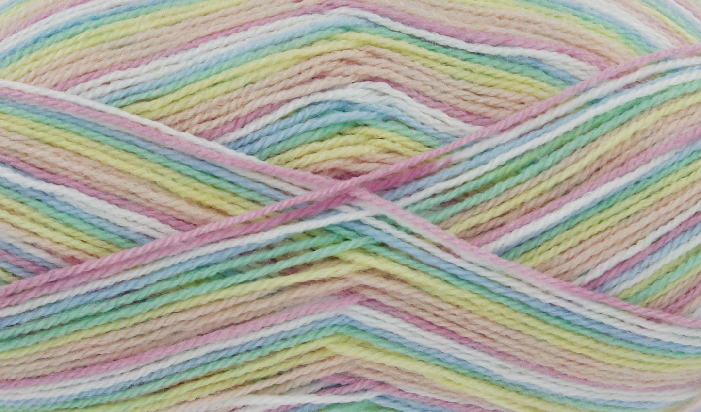 King Cole Big Value Baby Print 4ply Rainbow