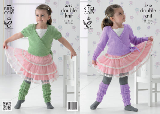 King Cole 3712 Ballet Cardigan and Legwarmers