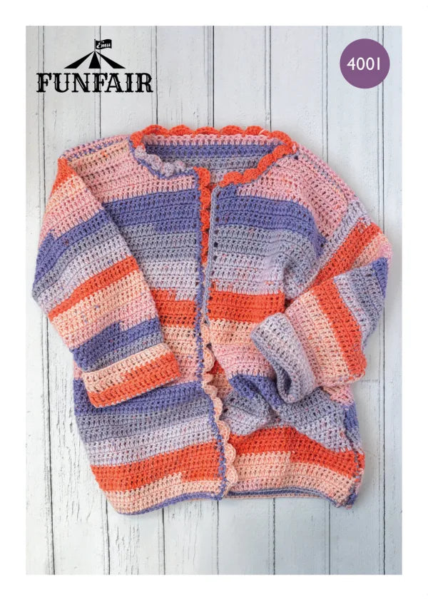 Emu Crochet Pattern Child's Comfy Crochet Cardigan DK (4001)