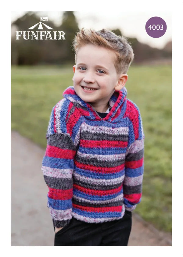 Emu Knitting Pattern Child's Hooped Hoodie DK (4003)