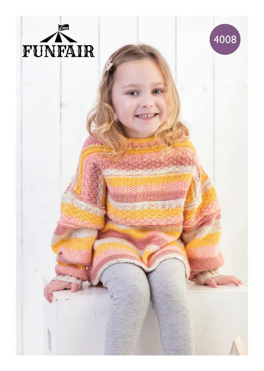 Emu Knitting Pattern Child's Striped Guernsey Sweater DK (4008)