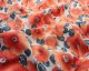 100% Cotton Lawn Poppies - Rust