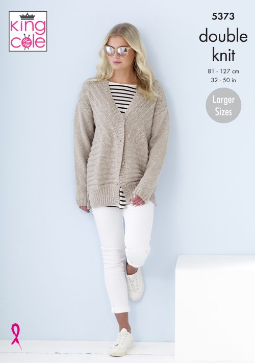 King Cole 5373 Ladies Cardigans - Double Knit