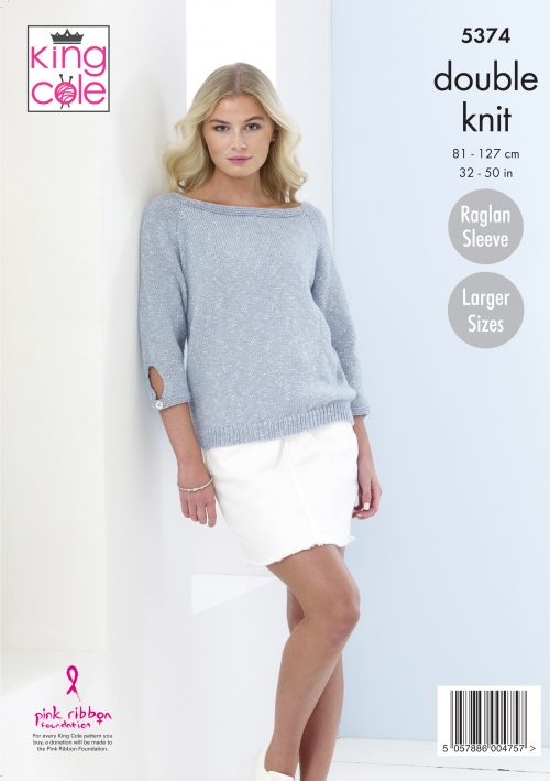 King Cole 5374 Ladies Sweaters - Double Knit