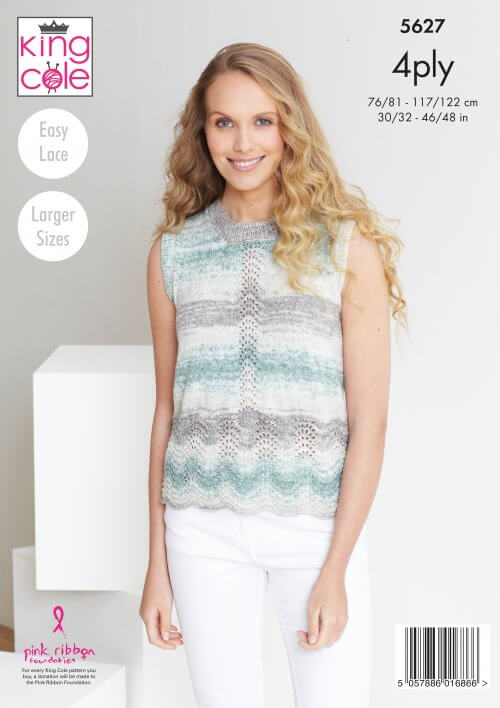 King Cole 5627 - 4ply Cardigan and Top